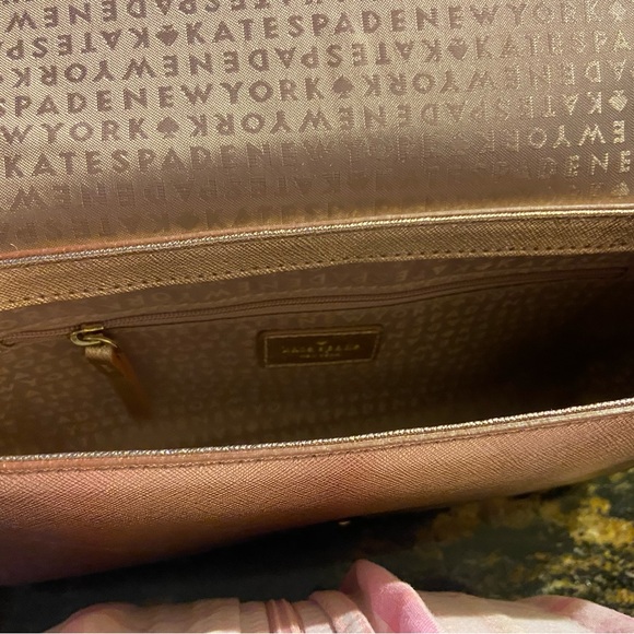 NWT Kate Spade ♠️ Greer Crossbody Rose Gold Saffiano Leather - Picture 6 of 13